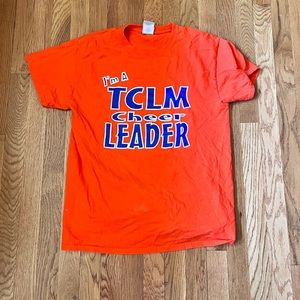 TCLM cheerleader t- shirt
